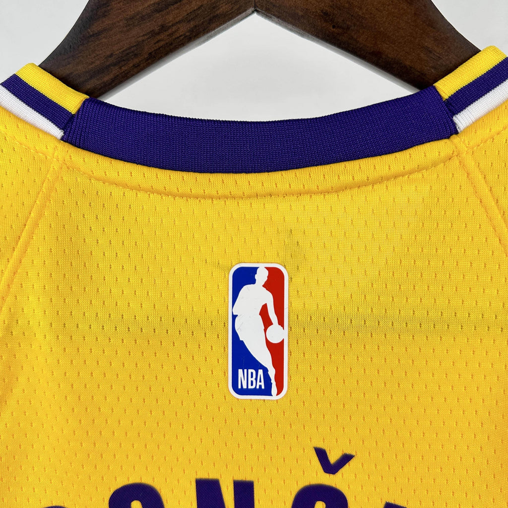 Regata Infantil  Los Angeles Lakers Luka Doncic Amarela