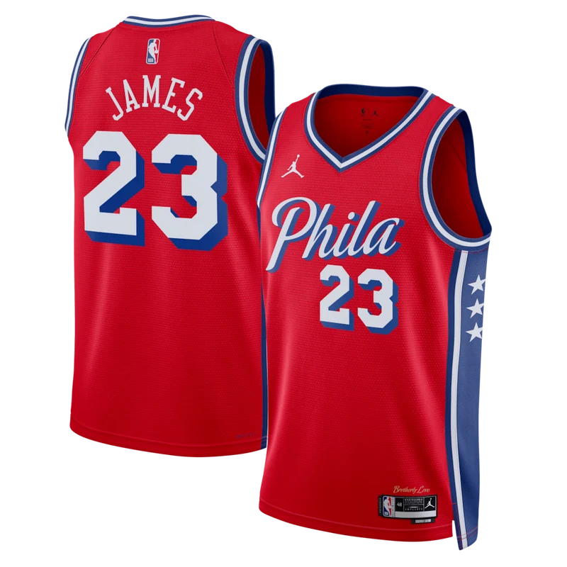 Regata Philadelphia 76ers Statement Edition 26/27 Lebron James Vermelha