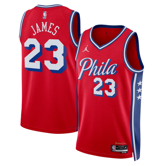 Regata Philadelphia 76ers Statement Edition 26/27 Lebron James Vermelha