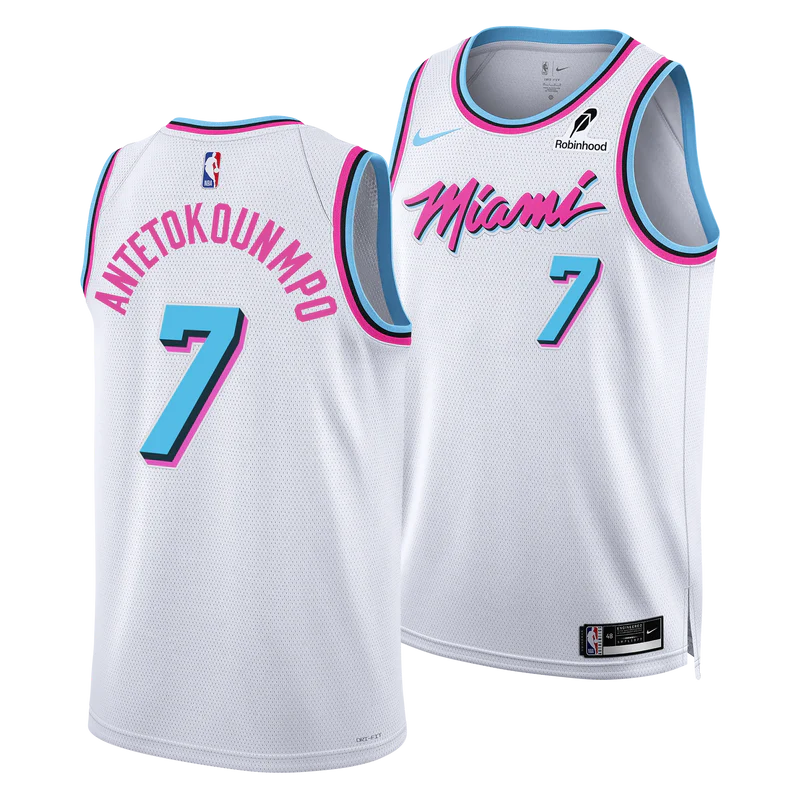 Regata Miami Heat Vice Edition Giannis Antetokounmpo