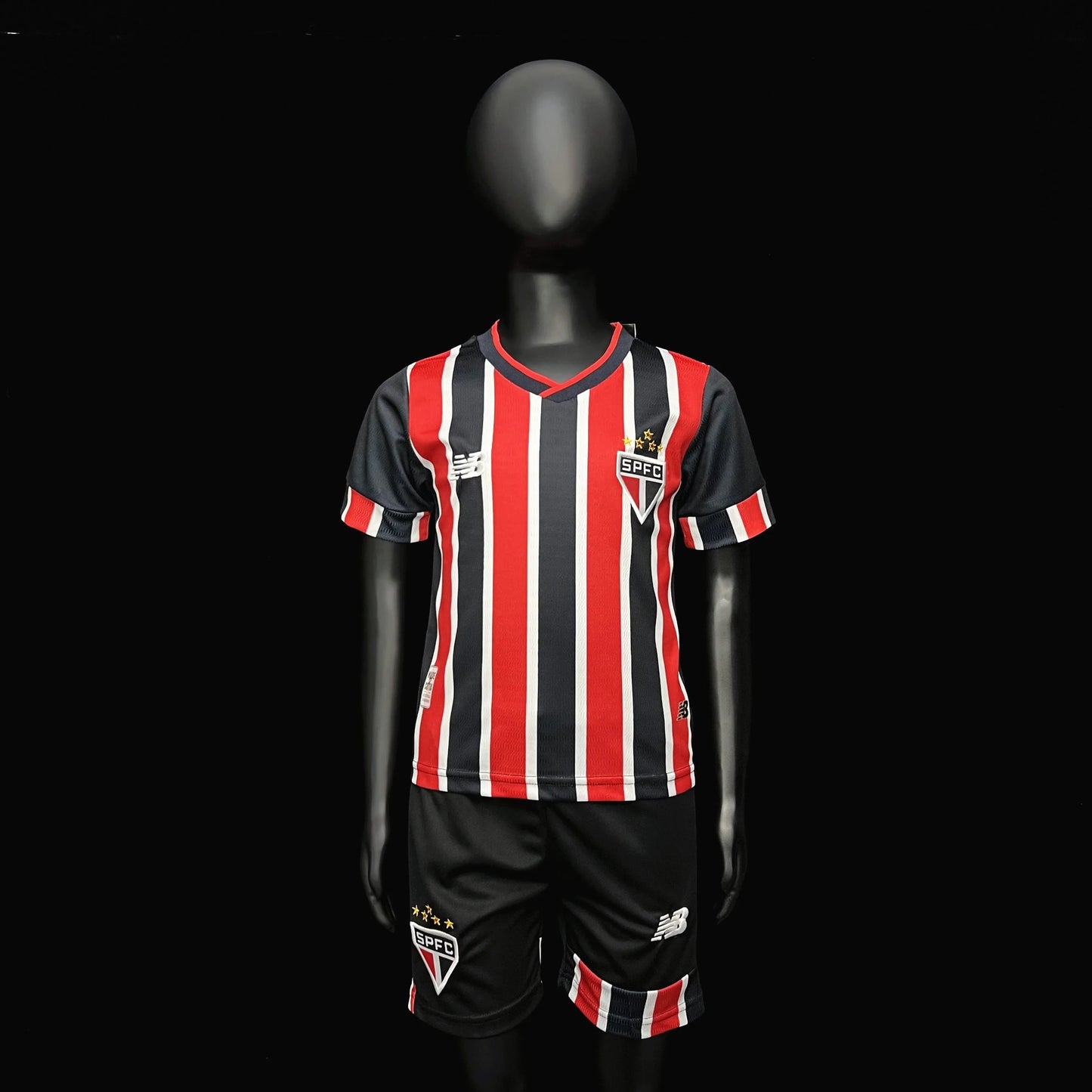 Conjunto Infantil São Paulo II 24/25 Vermelho e Preto
