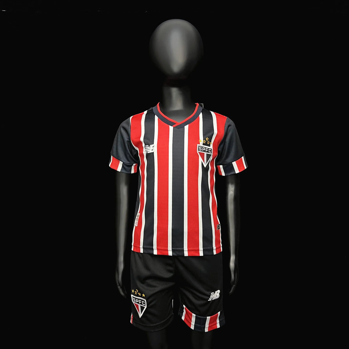 Conjunto Infantil São Paulo II 24/25 Vermelho e Preto