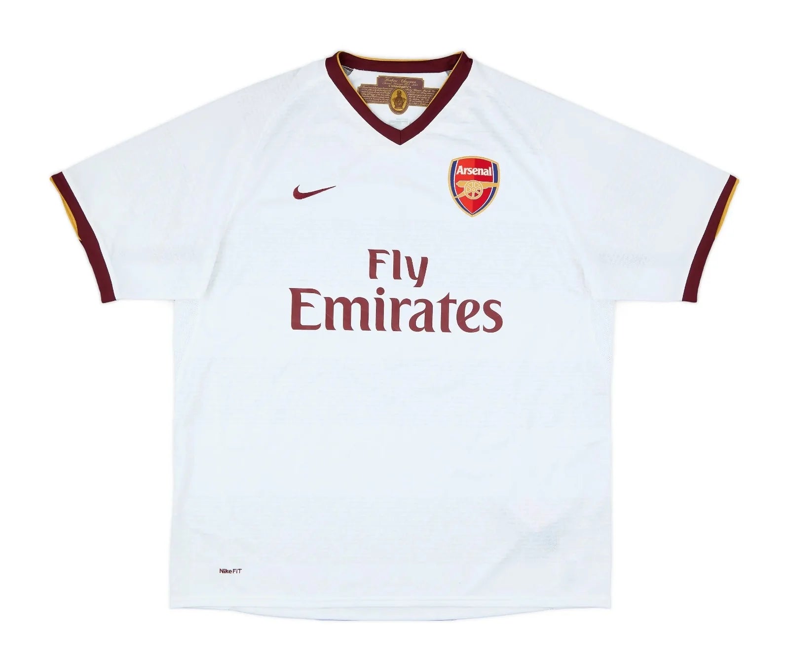 Camisa Arsenal II 2007/2008 Retrô Branca