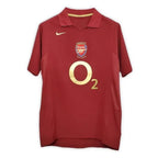 Camisa Arsenal I 2005/2006 Retrô Grená