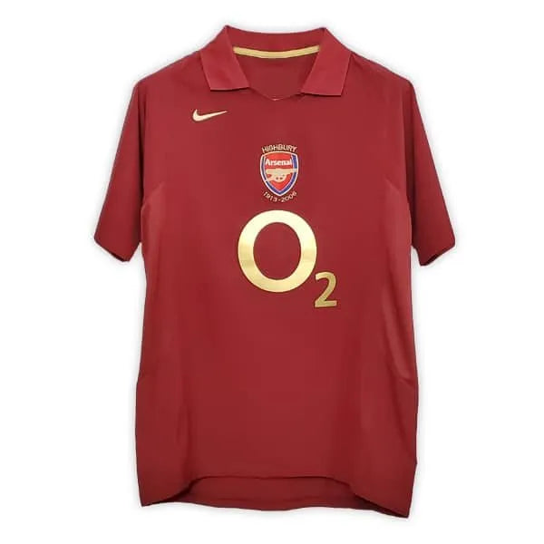 Camisa Arsenal I 2005/2006 Retrô Grená