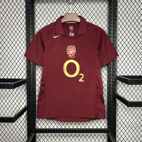 Camisa Arsenal I 2005/2006 Retrô Grená
