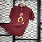 Camisa Arsenal I 2005/2006 Retrô Grená