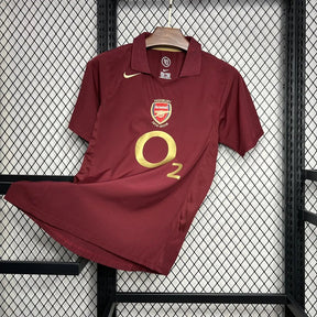 Camisa Arsenal I 2005/2006 Retrô Grená