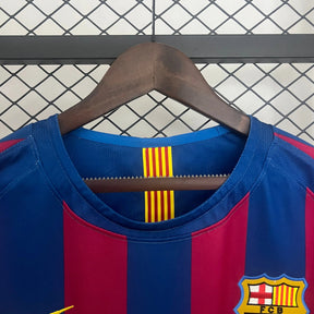 Camisa Barcelona I 2005-2006 Retrô Vermelha/Azul
