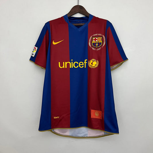 Camisa Barcelona I 2007/2008 Retrô Vermelha/Azul Masculina