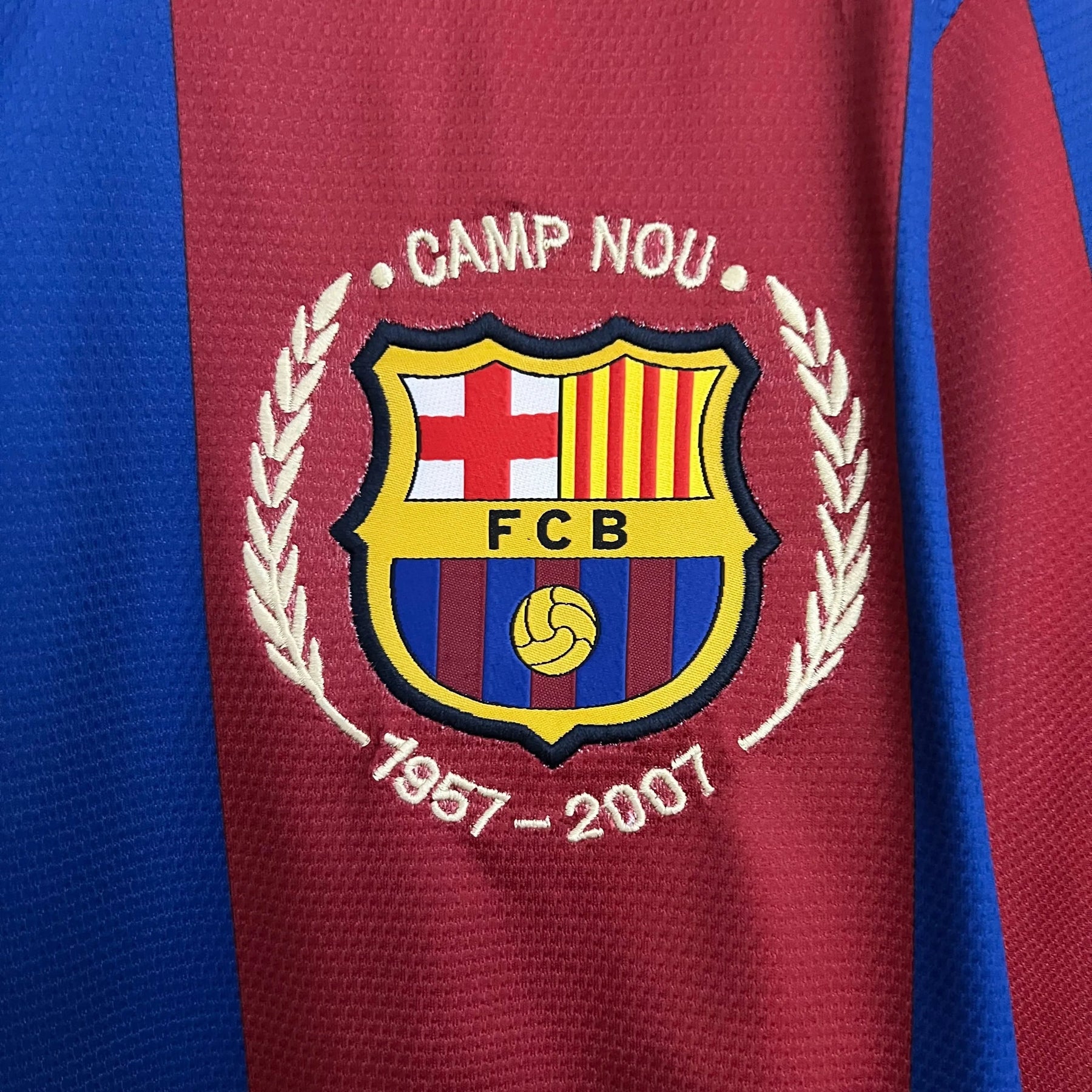 Camisa Barcelona I 2007/2008 Retrô Vermelha/Azul Masculina