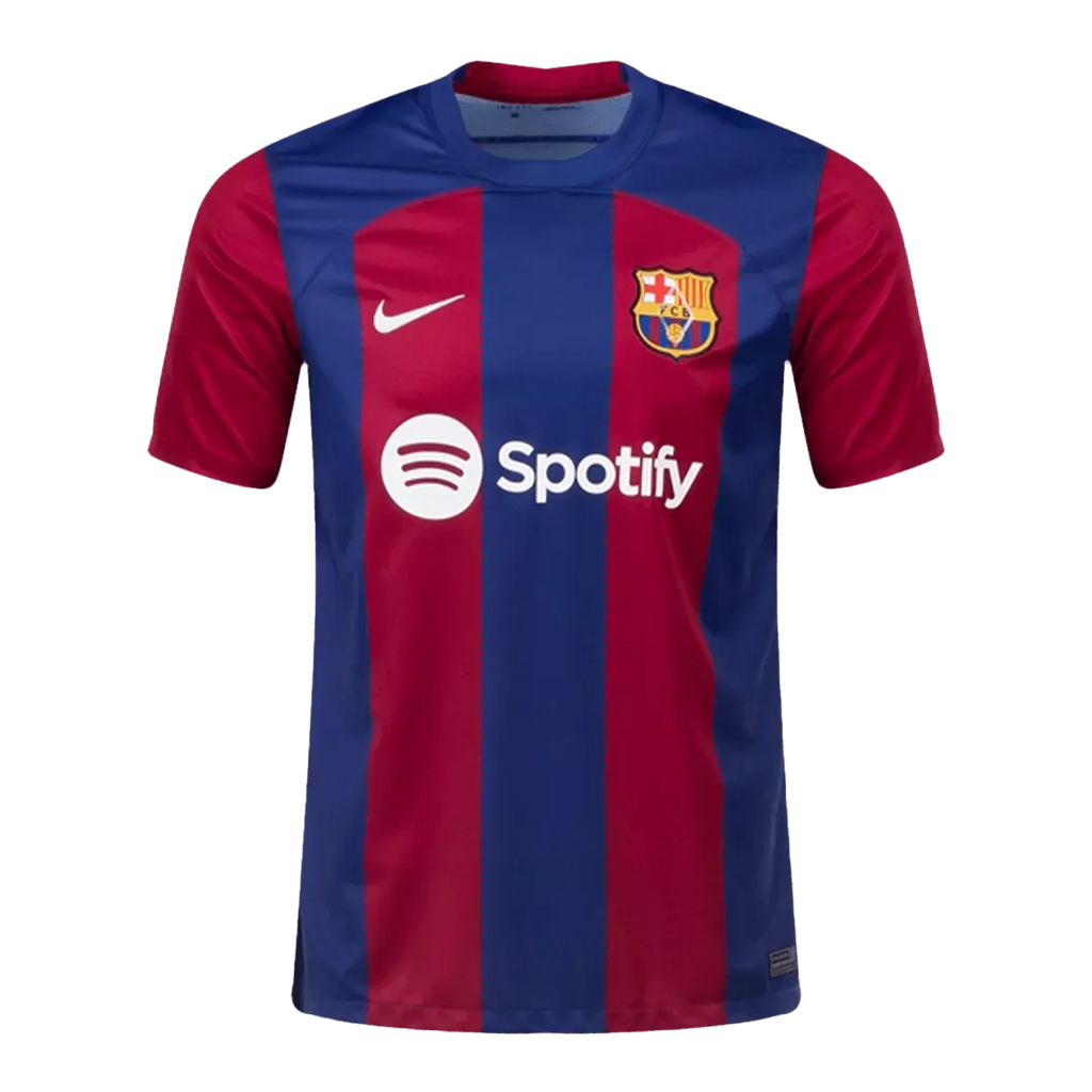 Camisa Barcelona I 23/24 Vermelha e Azul Masculina