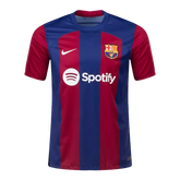 Camisa Barcelona I 23/24 Vermelha e Azul Masculina