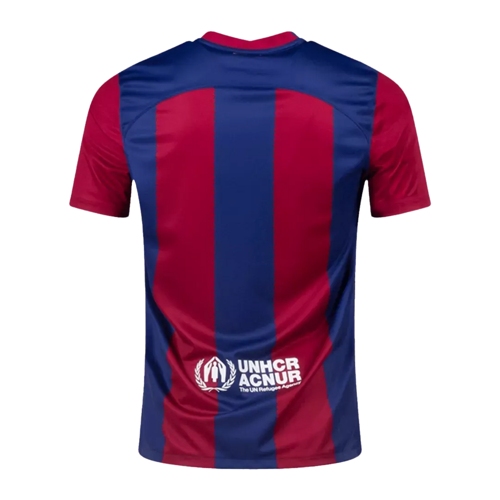 Camisa Barcelona I 23/24 Vermelha e Azul Masculina