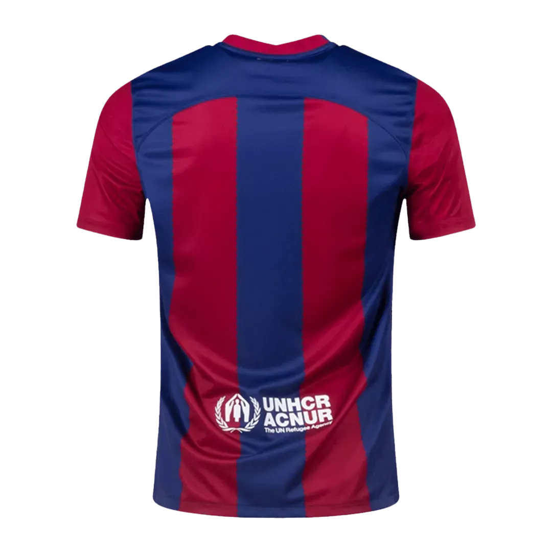 Camisa Barcelona I 23/24 Vermelha e Azul Masculina