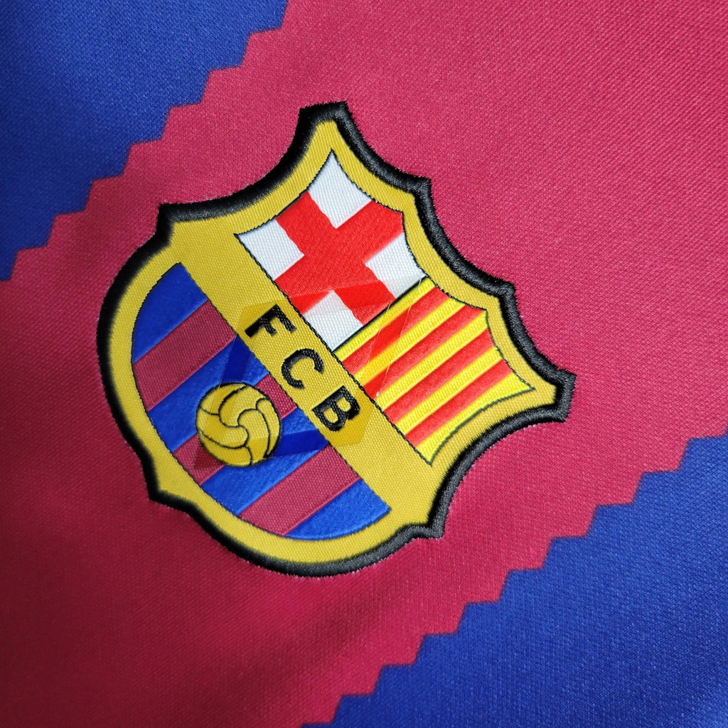 Camisa Barcelona I 23/24 Vermelha e Azul Masculina