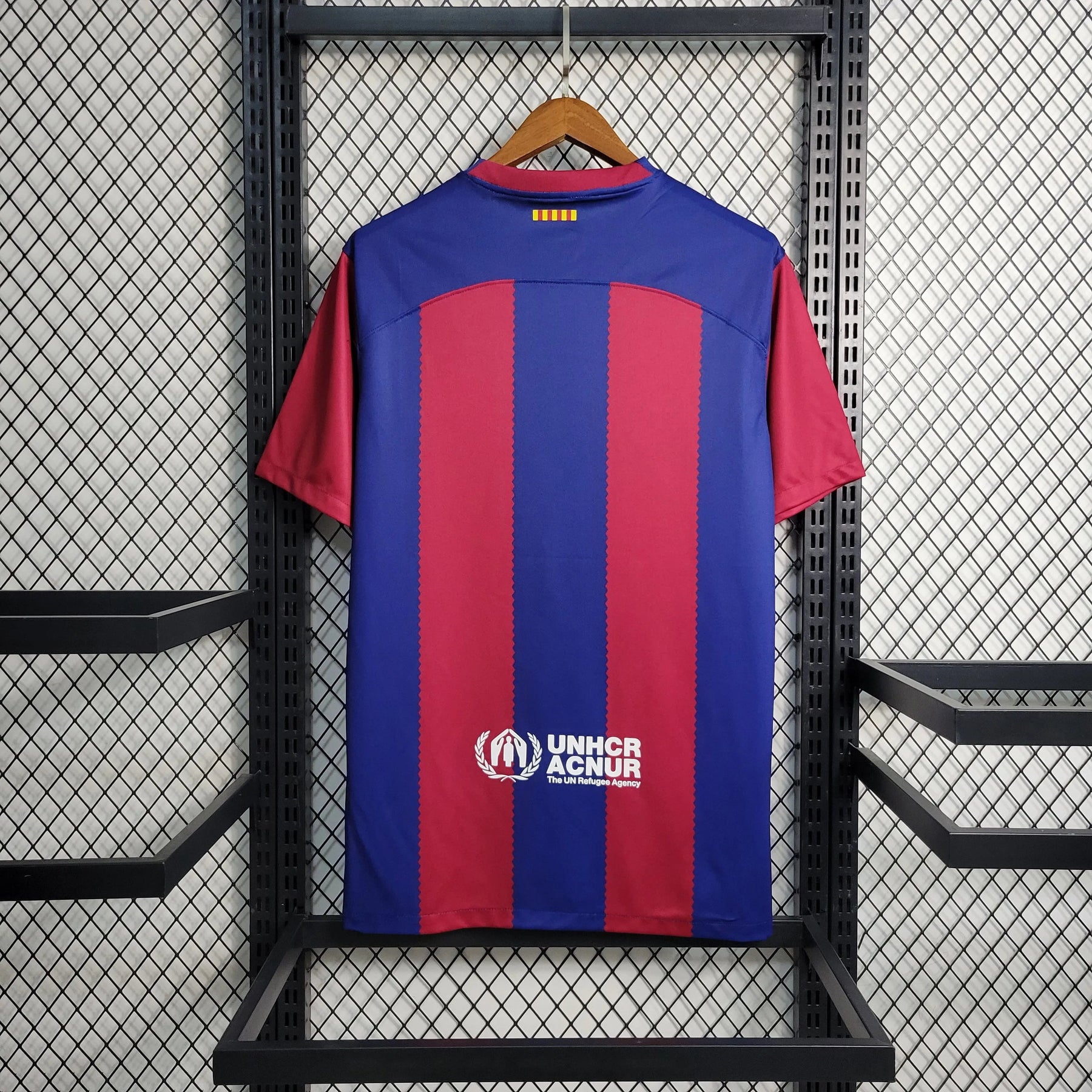 Camisa Barcelona I 23/24 Vermelha e Azul Masculina