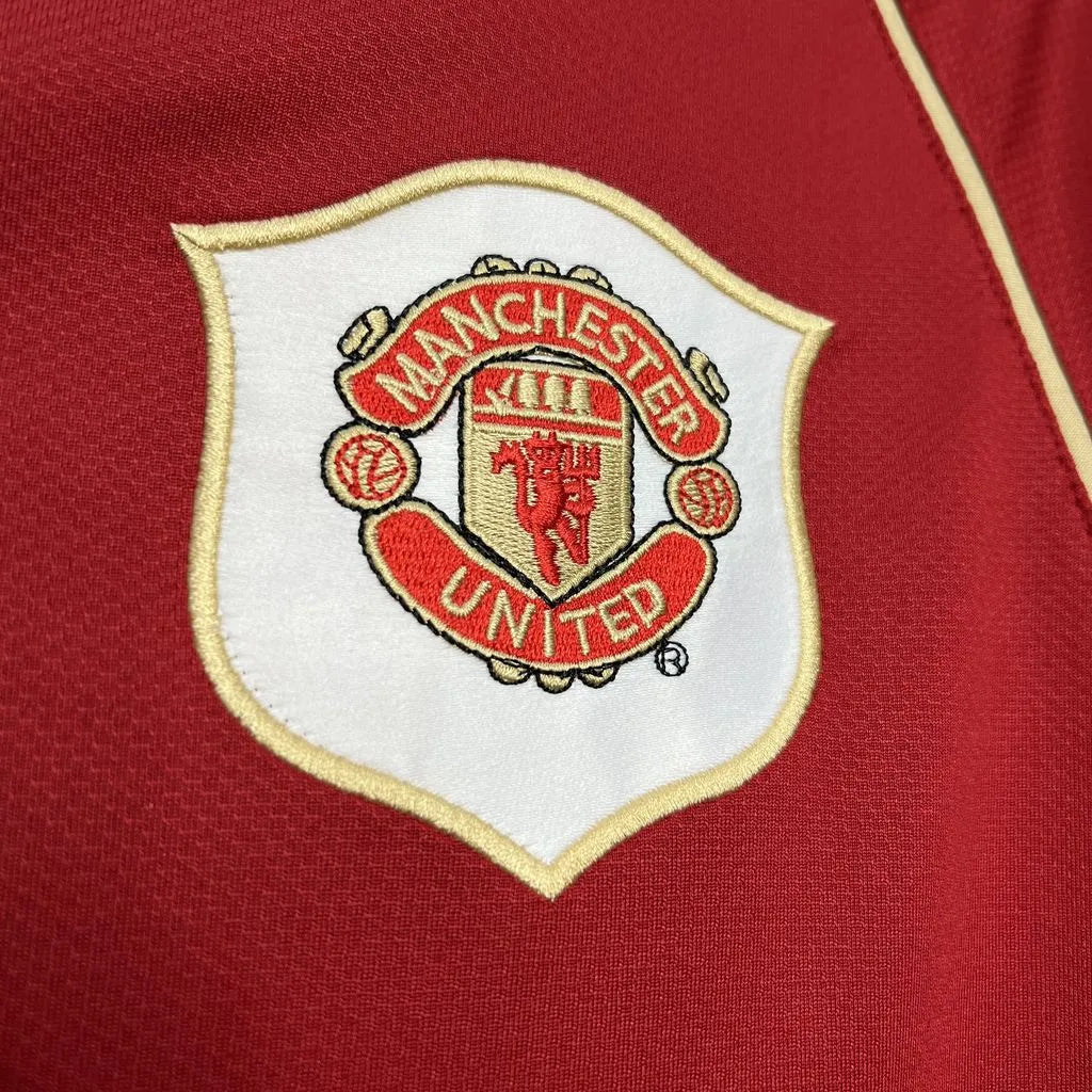Camisa Manchester United I 2006/2007 Retrô Vermelha Masculina
