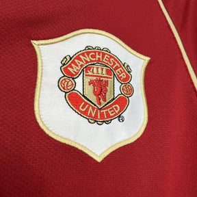 Camisa Manchester United I 2006/2007 Retrô Vermelha Masculina