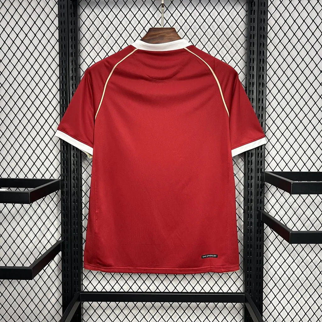 Camisa Manchester United I 2006/2007 Retrô Vermelha Masculina