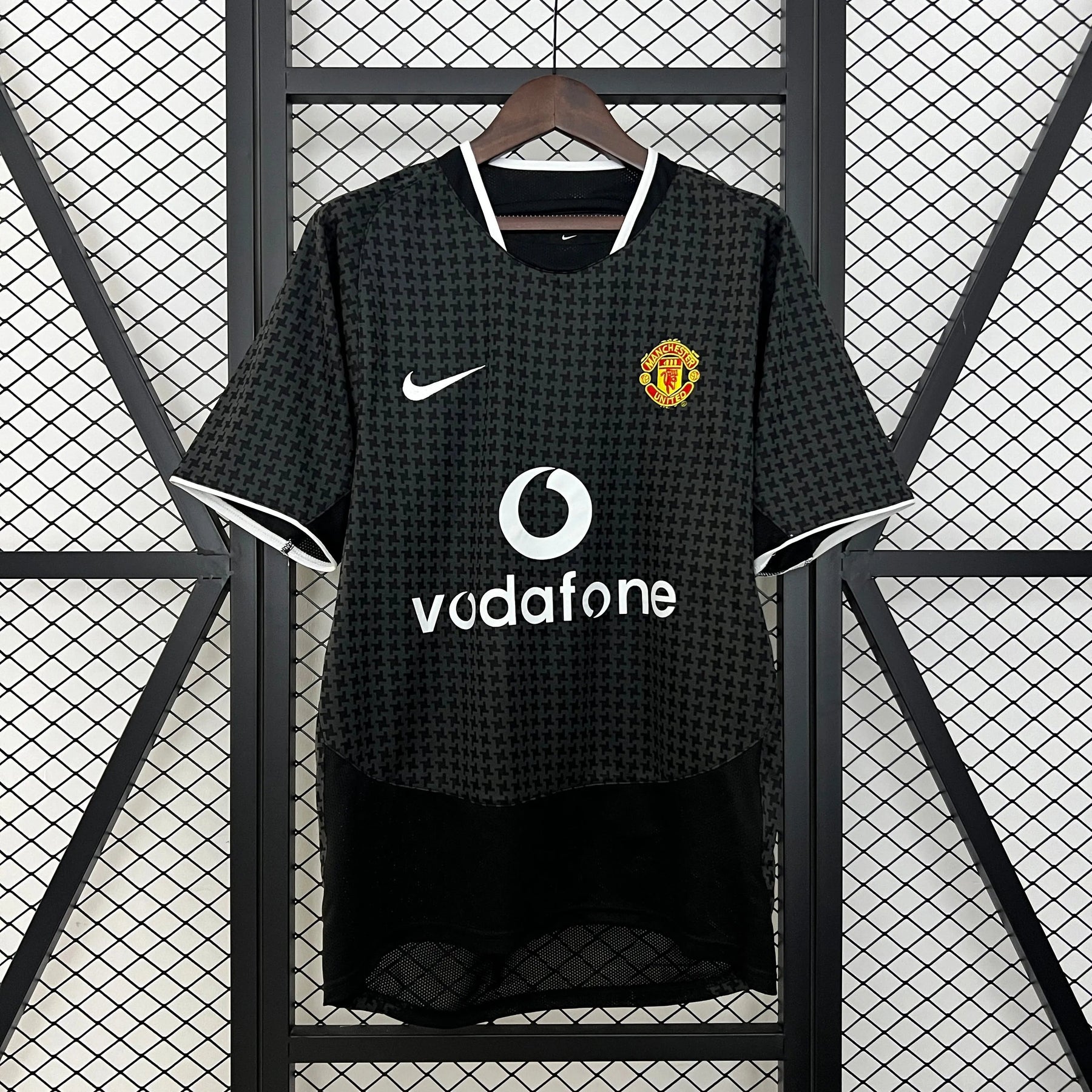 Camisa Manchester United II 2003-2004 Retrô Preta Masculina