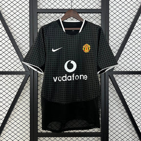 Camisa Manchester United II 2003-2004 Retrô Preta Masculina