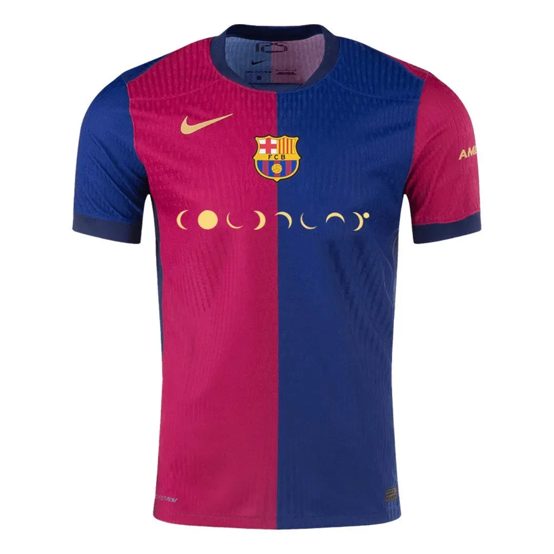 Camisa Barcelona Edição Especial Coldplay Vermelha e Azul (Versão Jogador)