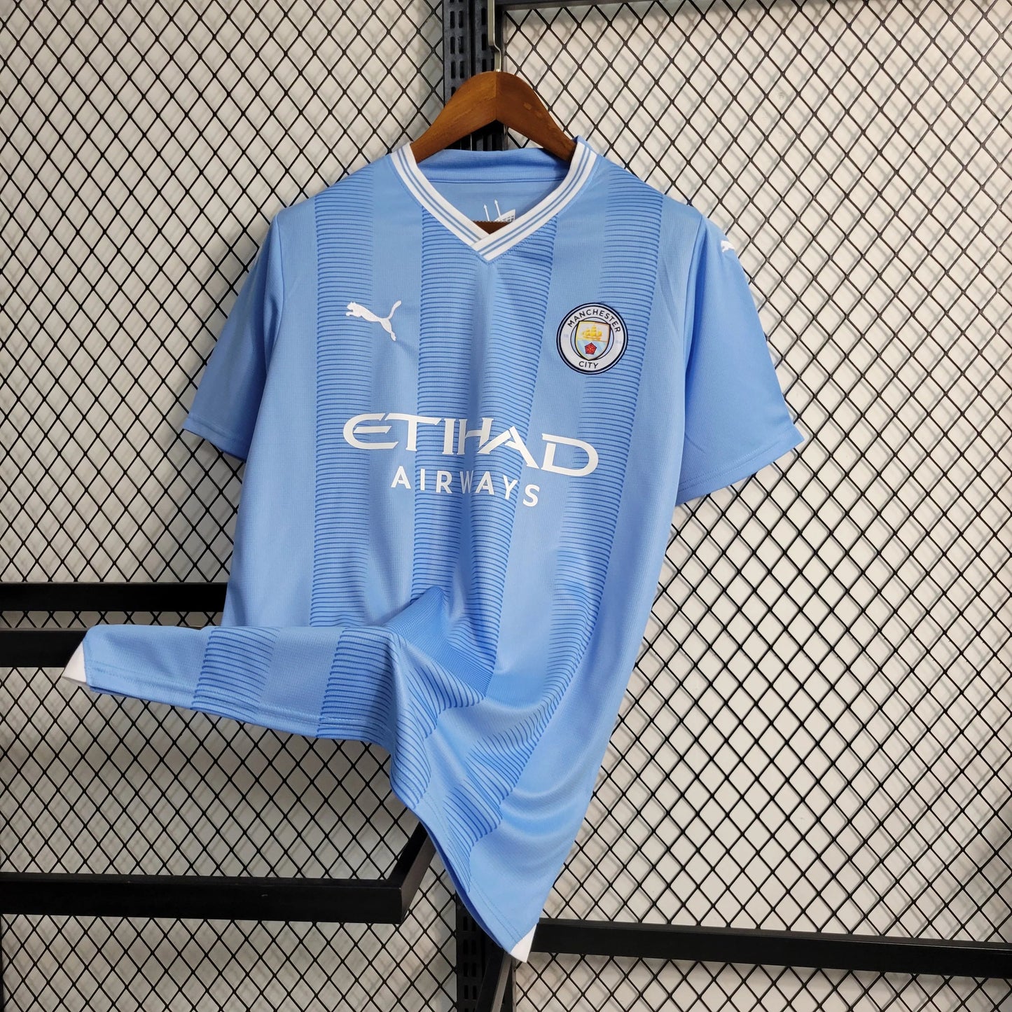 Camisa Manchester City I 23/24 Azul Masculina