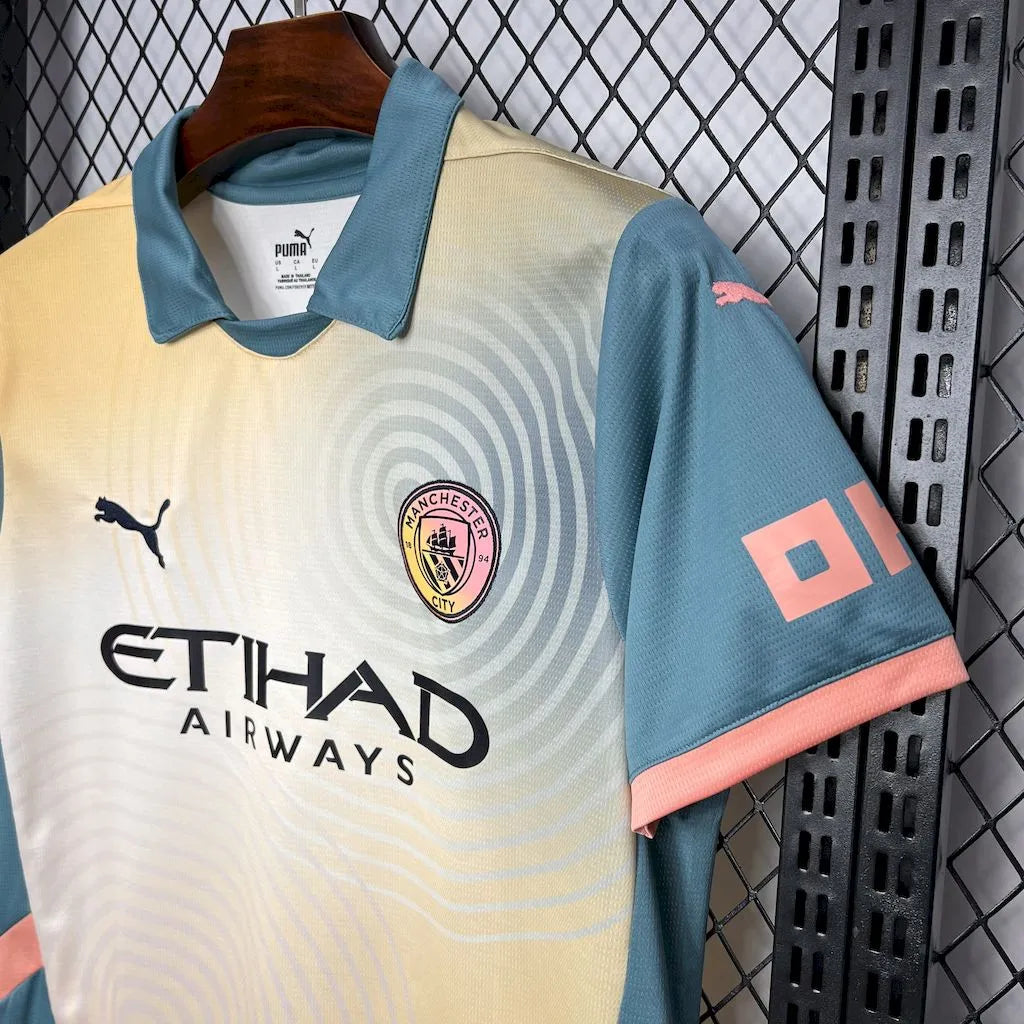 Camisa Manchester City IV 24/25 Definitely City Amarela Masculina