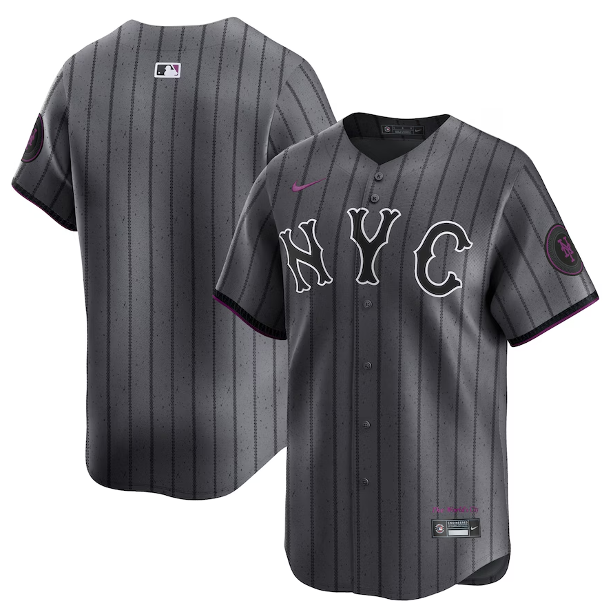Camisa MLB New York Mets City Connect 2024 Grafite