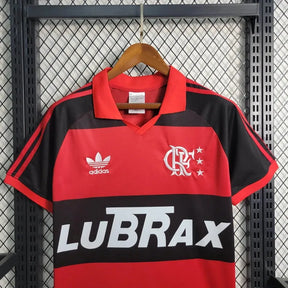 Camisa Flamengo I 1987 Retrô Vermelha e Preta Masculina