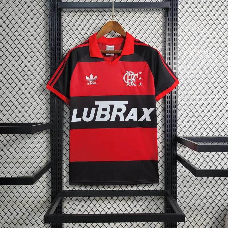 Camisa Flamengo I 1987 Retrô Vermelha e Preta Masculina