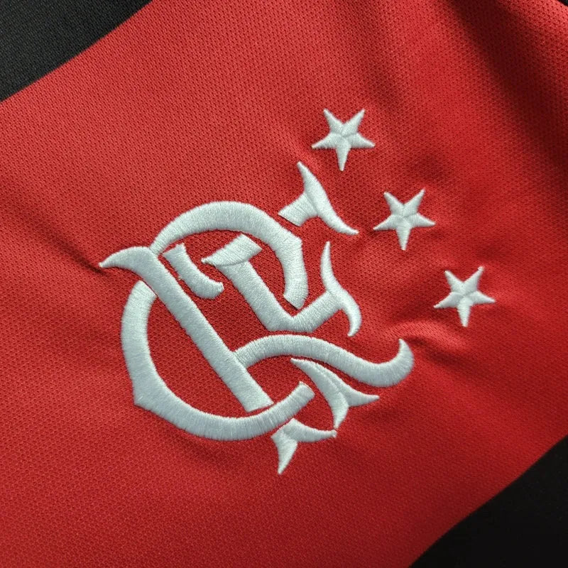 Camisa Flamengo I 1987 Retrô Vermelha e Preta Masculina