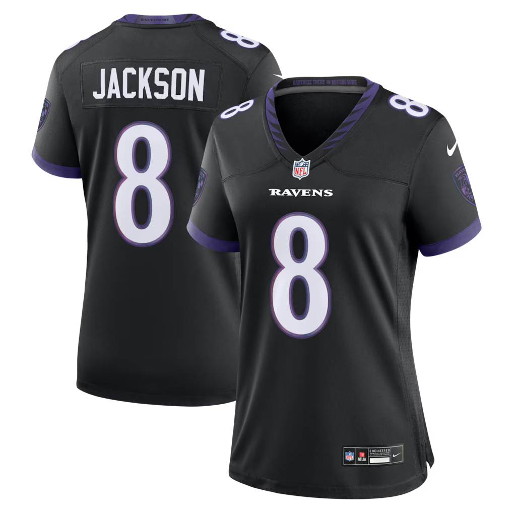 Camisa Feminina NFL Baltimore Ravens 2026 F.U.S.E Limited Preta